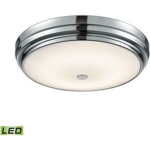 Garvey LED 15.75 inch Chrome with White Flush Mount Ceiling Light