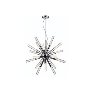 Empire LED 27 inch Chrome with Seeded Acrylic Chandelier Ceiling Light