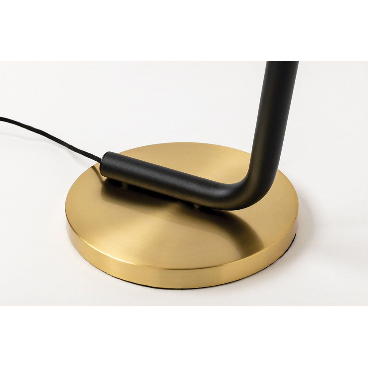 Whit 60 inch 60.00 watt Aged Brass/Black Floor Lamp Portable Light