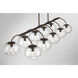 Lenora 10 Light 47 inch Dark Bronze Linear Chandelier Ceiling Light