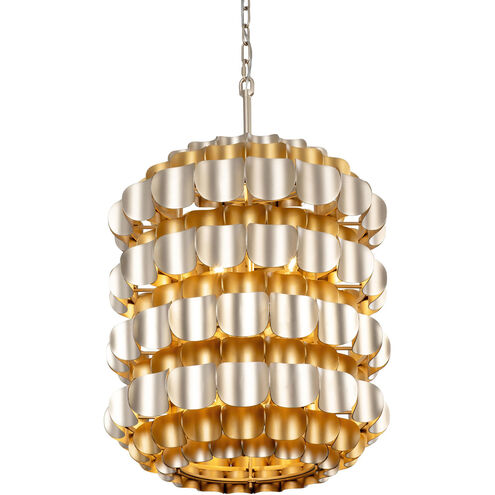 Swoon 6 Light 20 inch Antique Gold Foyer Ceiling Light, Smithsonian Collaboration