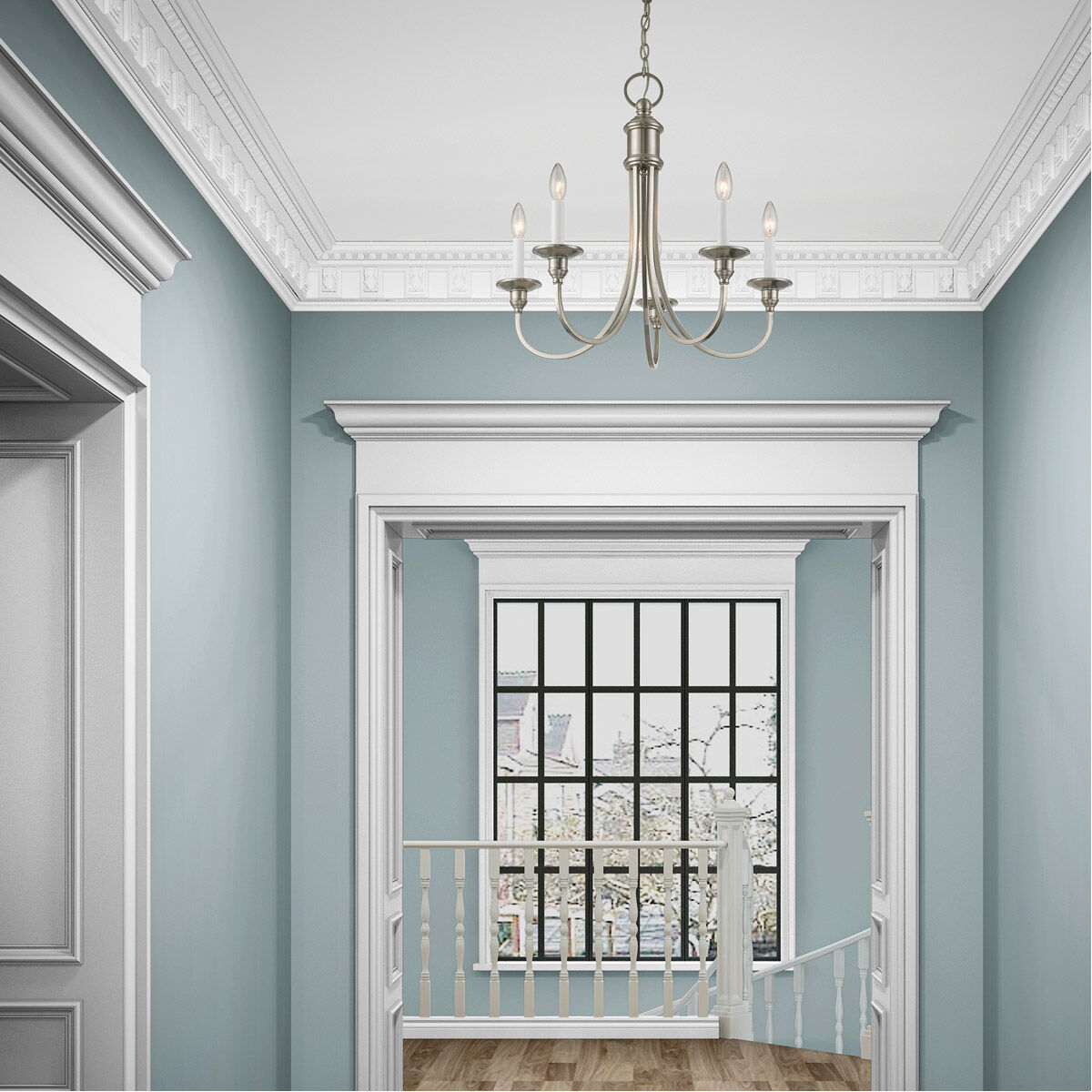 Cranford 5 Light 24 inch Brushed Nickel Chandelier Ceiling Light