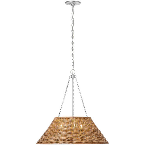 Marie Flanigan Corinne LED 24 inch Polished Nickel Woven Hanging Shade Ceiling Light