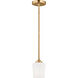 Windom 1 Light 4.25 inch Satin Brass Pendant Ceiling Light