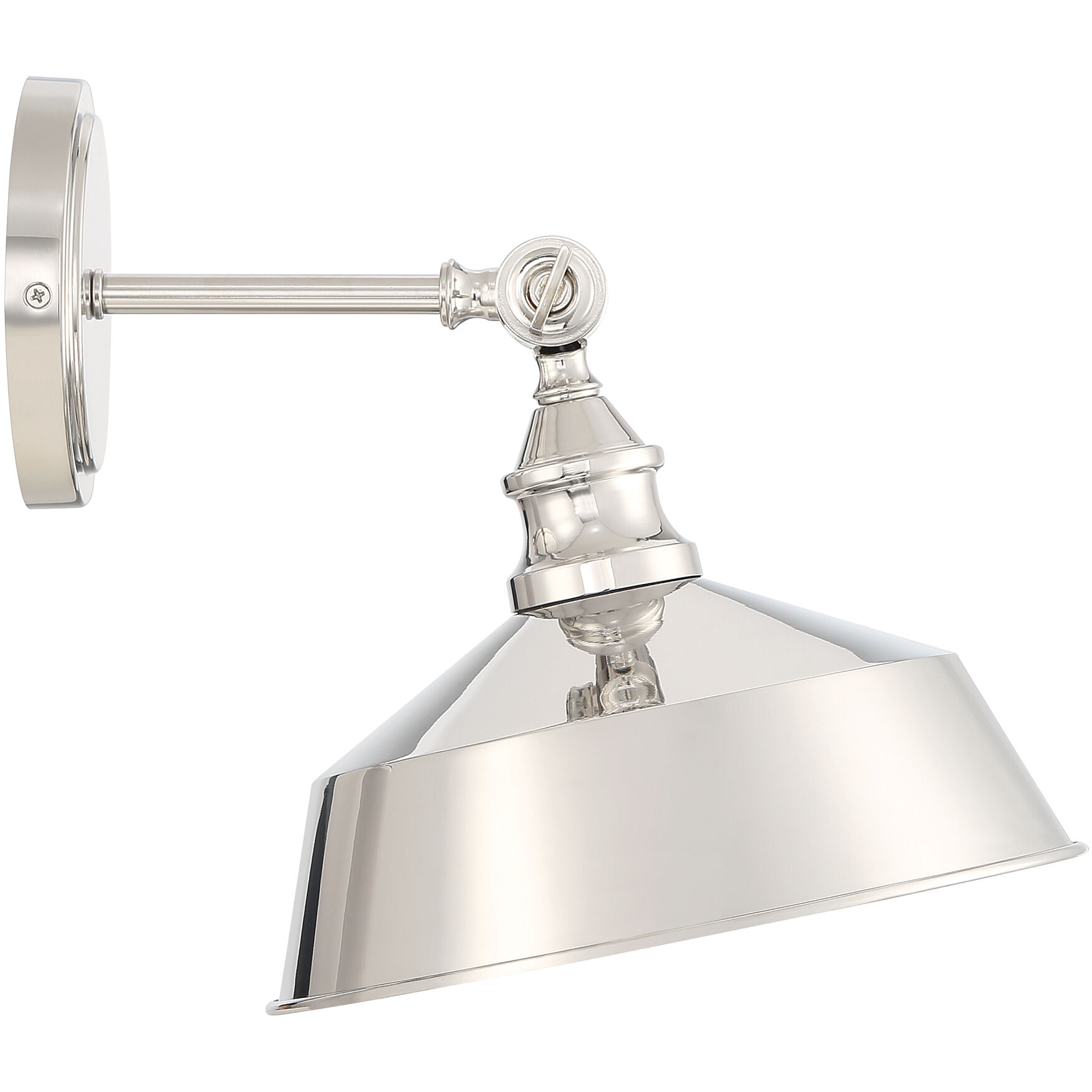 Vintage 1 Light 10 inch Polished Nickel Wall Sconce Wall Light