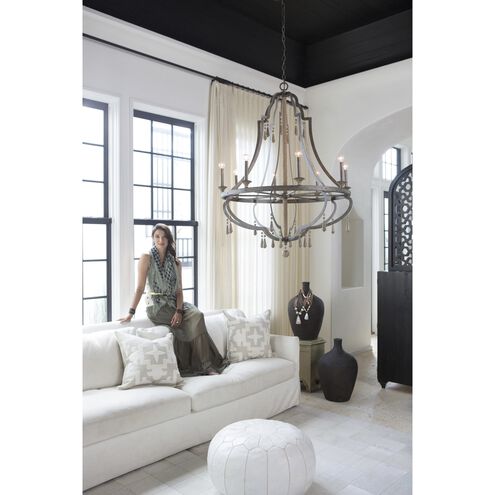 Cordoba LED 36 inch Distressed Iron Chandelier Ceiling Light