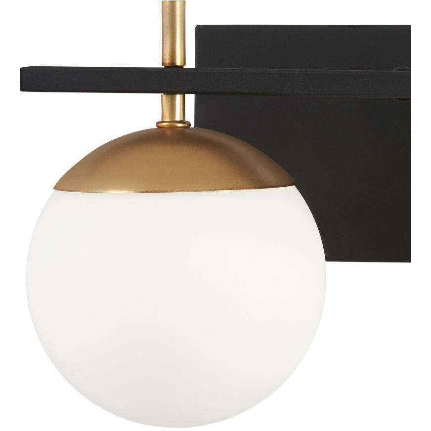 Alluria 2 Light 15 inch Weathered Black W/Autumn Gold Bath Light Wall Light