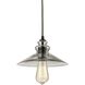 Hammered Glass 1 Light 9 inch Oil Rubbed Bronze with Smoke Mini Pendant Ceiling Light