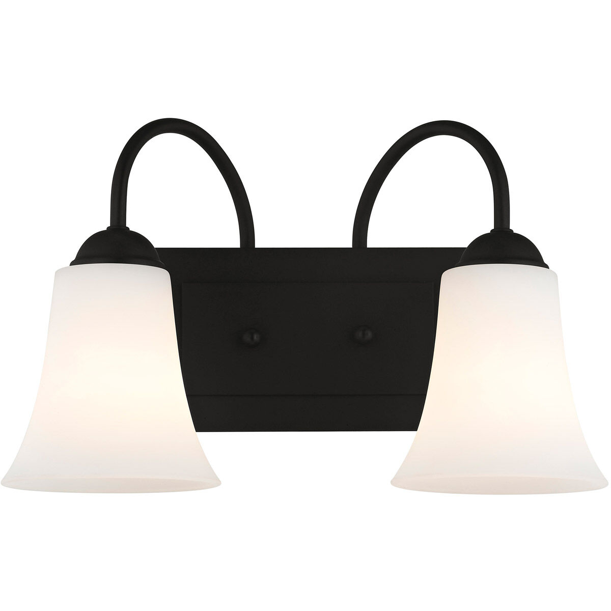 Ridgedale 2 Light 15 inch Black Bath Vanity Wall Light