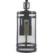 New Yorker 1 Light 14 inch Acid Dipped Black with Clear Outdoor Wall Sconce