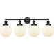 Beacon 4 Light 33.5 inch Matte Black Bath Vanity Light Wall Light