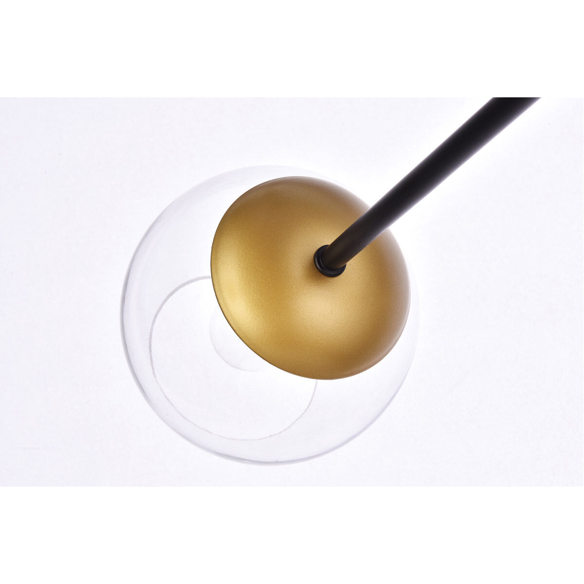 Briggs 6 Light 30 inch Black and Brass Pendant Ceiling Light