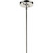 Laria 1 Light Polished Nickel Pendant Ceiling Light in Opal