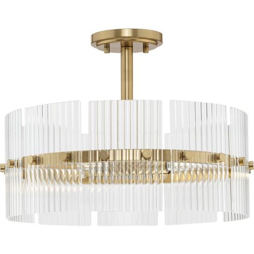 Seville 4 Light 17.87 inch Soft Gold Convertible Pendant Ceiling Light, Design Series
