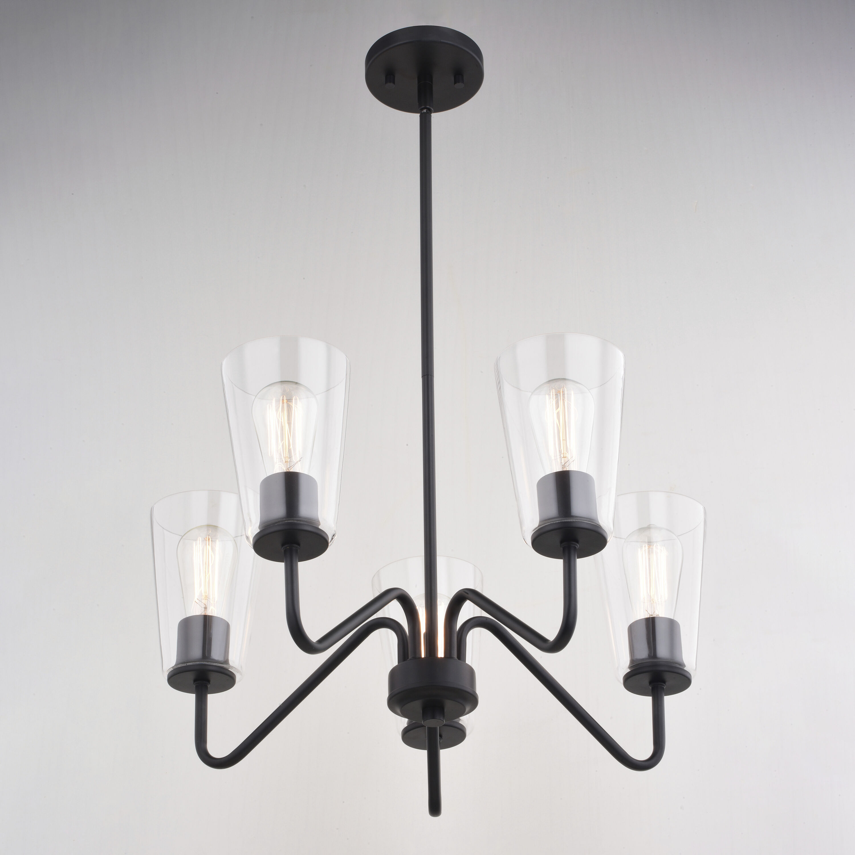 Beverly LED 23 inch Matte Black Chandelier Ceiling Light