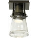 Erlenmeyer 1 Light 6.1 inch Dark Smoke Semi-Flush Ceiling Light