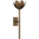 Julie Neill Alberto 1 Light 5.5 inch Antique Bronze Leaf Sconce Wall Light, Medium