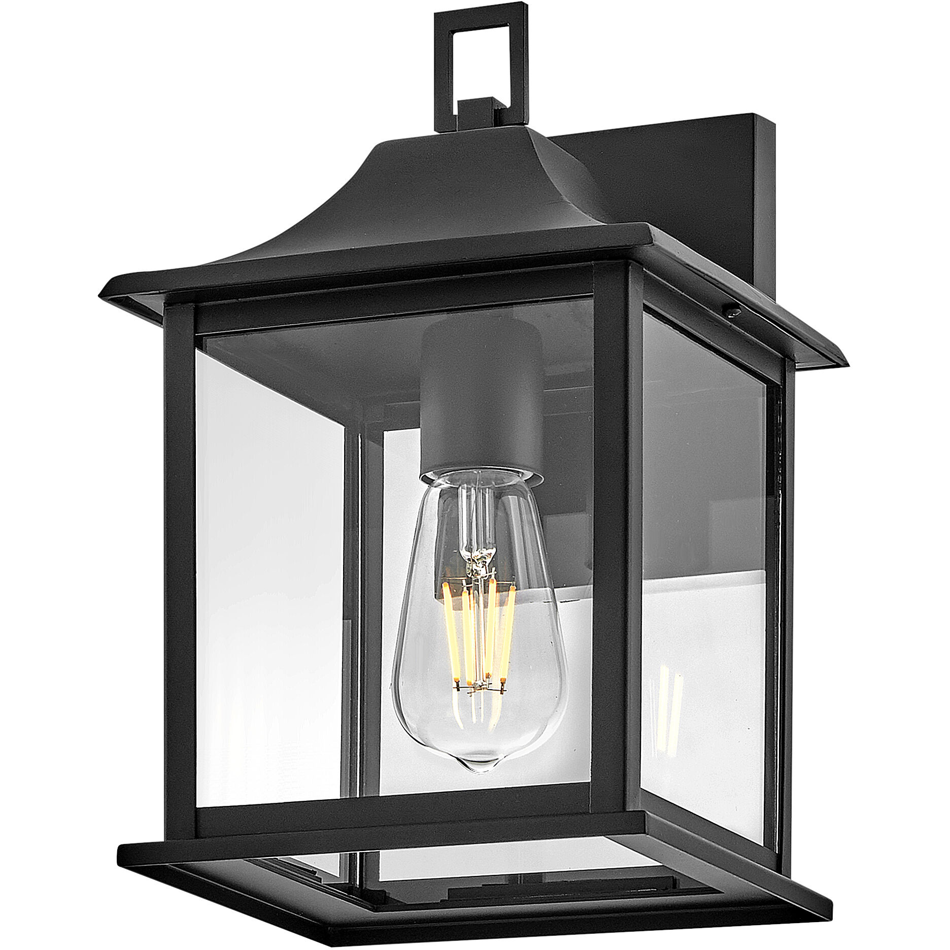 Nolan 1 Light 12 inch Black Outdoor Wall Mount