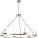 Maine 6 Light 36 inch Burnished Nickel Chandelier Ceiling Light