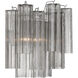Addis Bath Wall Light in Tronchi Glass Smoke