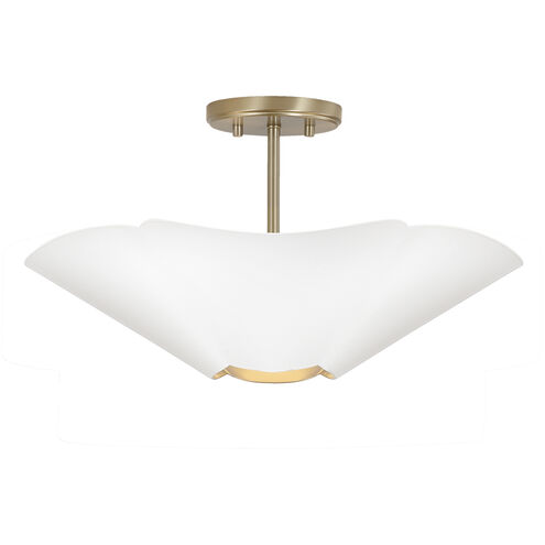 Maeve 4 Light 18.5 inch Matte Brass and White Pendant Ceiling Light
