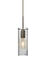 Juni 1 Light Bronze Pendant Ceiling Light in Clear Bubble Glass