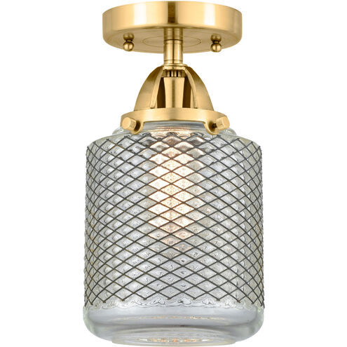 Nouveau 2 Stanton LED 6 inch Satin Gold Semi-Flush Mount Ceiling Light