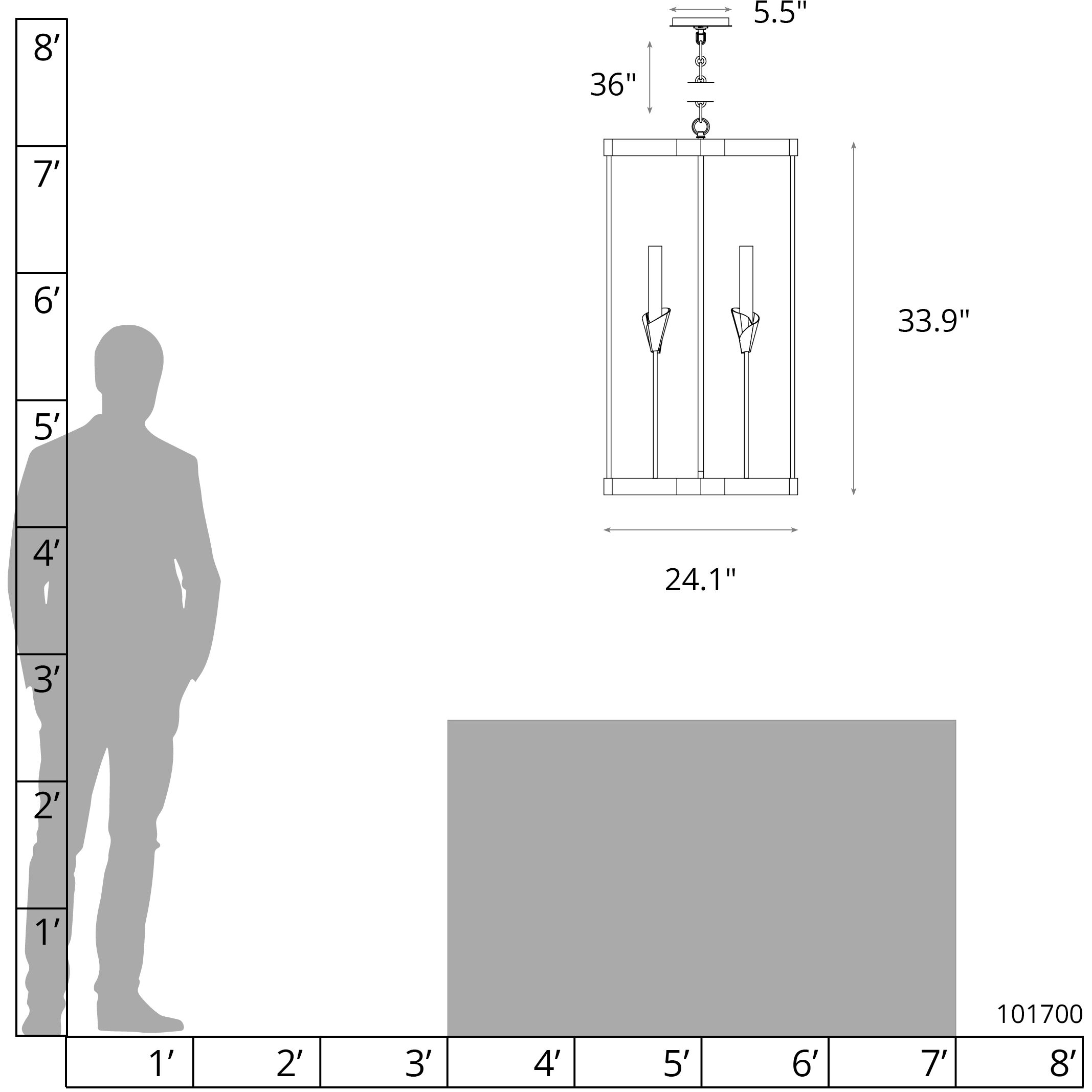 Lilium 4 Light 24.1 inch Ink Chandelier Ceiling Light