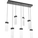 Parallel LED 44.2 inch Matte Black Linear Pendant Ceiling Light in Clear Rimelight, 2700K LED, Multi-Port
