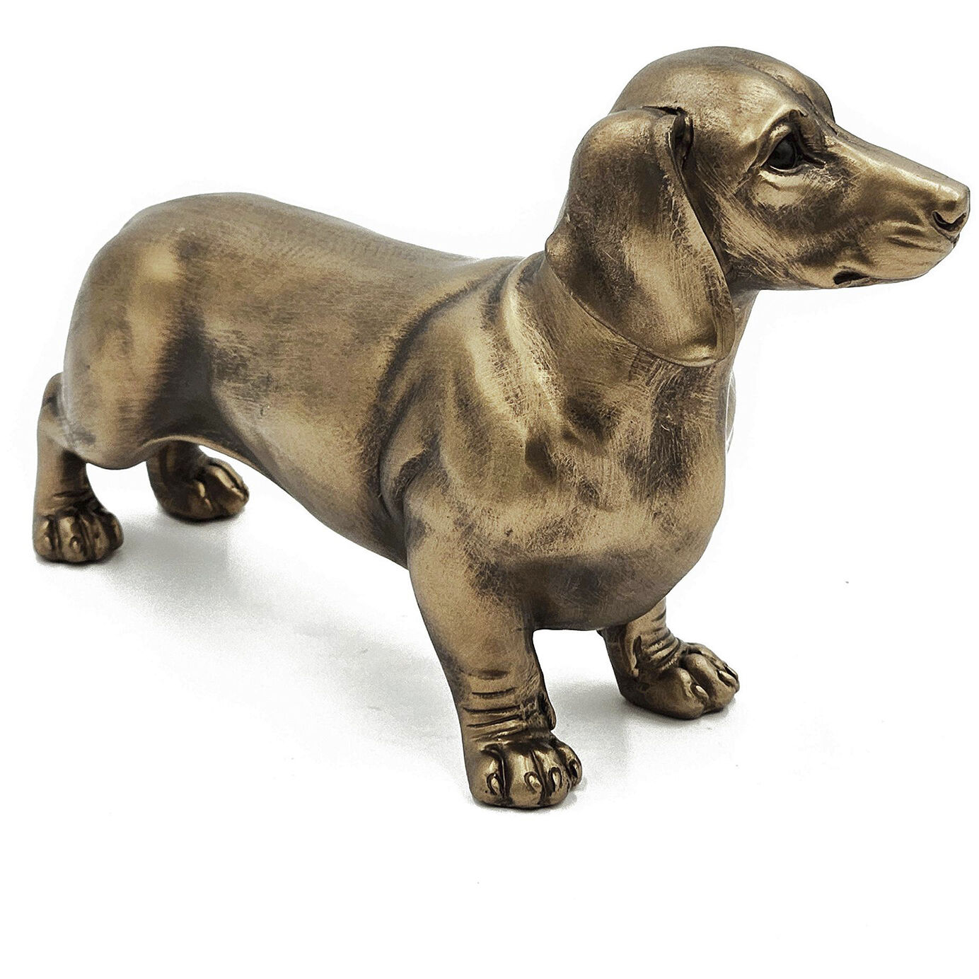 Lifelike Dachshund Copper Figurine