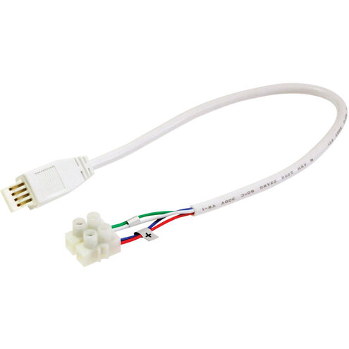 Silk LED 72 inch White SBC Power Line Cable Interconnector, Undercabinet with Terminal Block