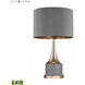 Cone Neck 19 inch 9.50 watt Gold Table Lamp Portable Light in LED