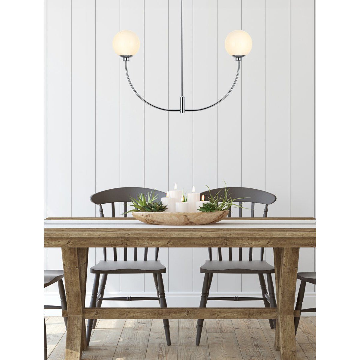 Nyomi 2 Light 36 inch Chrome Chandelier Ceiling Light