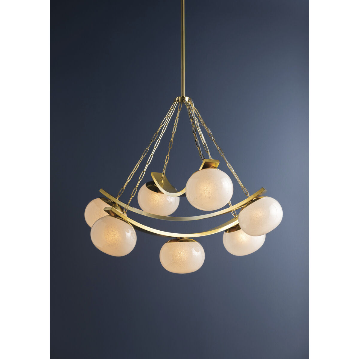 Duxbury 7 Light 43.75 inch Aged Brass Chandelier Ceiling Light