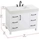 Nathan 42 X 34 inch White Bathroom Vanity Cabinet