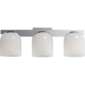 Scoop 3 Light 21.5 inch Polished Chrome Bath Vanity Wall Light in Marble