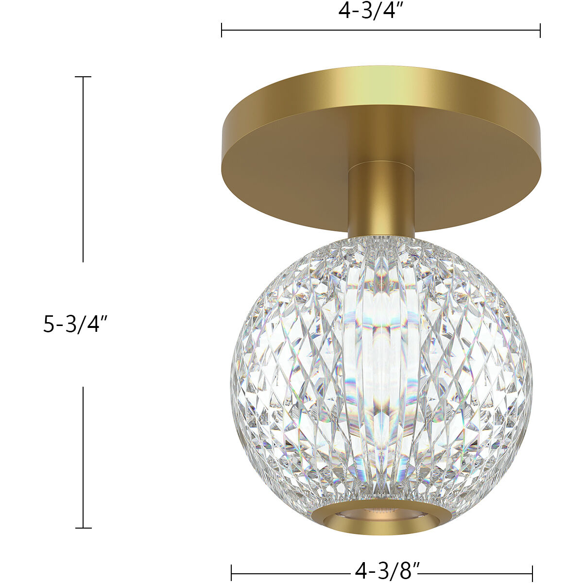 Marni LED 4.38 inch Polished Nickel Flush Mount Ceiling Light