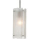 Textured Glass 1 Light 5.7 inch Graphite Pendant Ceiling Light in Adjustable Cord, Frosted Granite