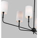 Foxdale 6 Light 44 inch Midnight Black Linear Chandelier Ceiling Light