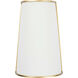 Coco Wall Sconce Wall Light in Matte White/French Gold