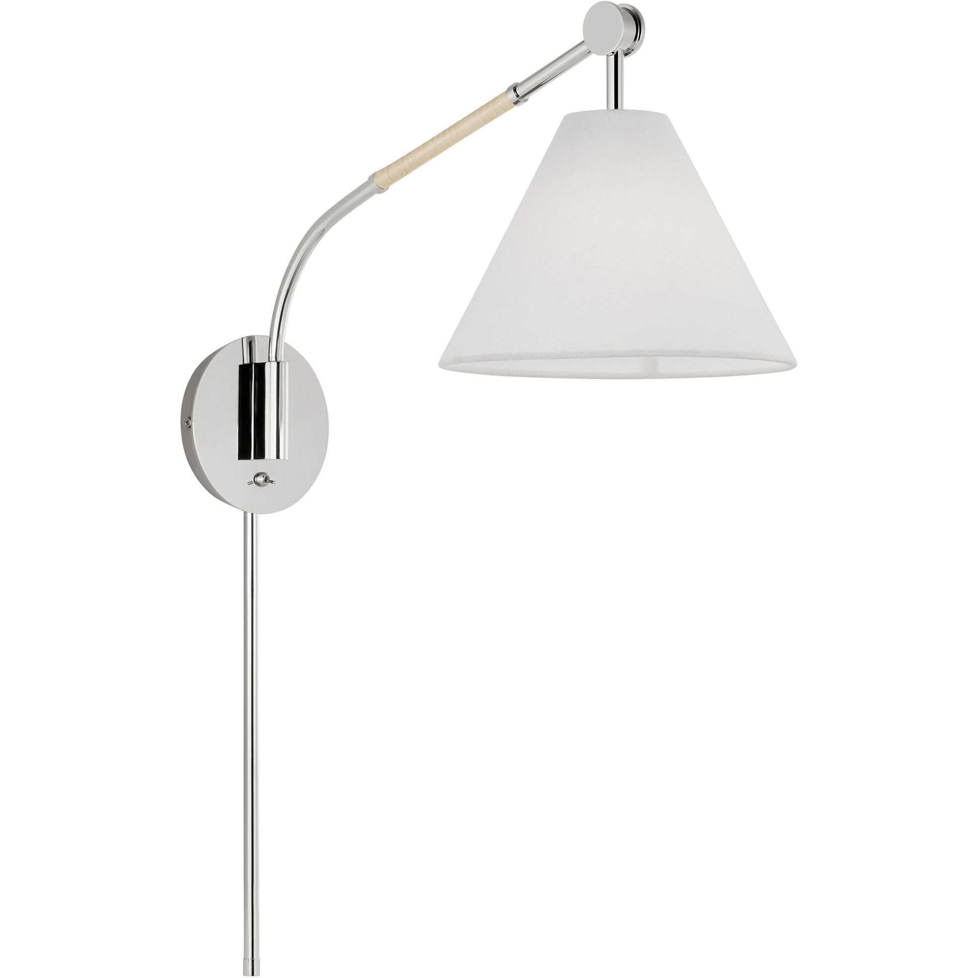 AERIN Remy 21 inch 60 watt Polished Nickel Task Sconce Wall Light