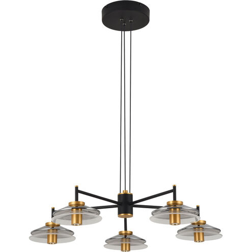 Verona Series 32 inch Black/Gold Chandelier Ceiling Light, Artisan Collection