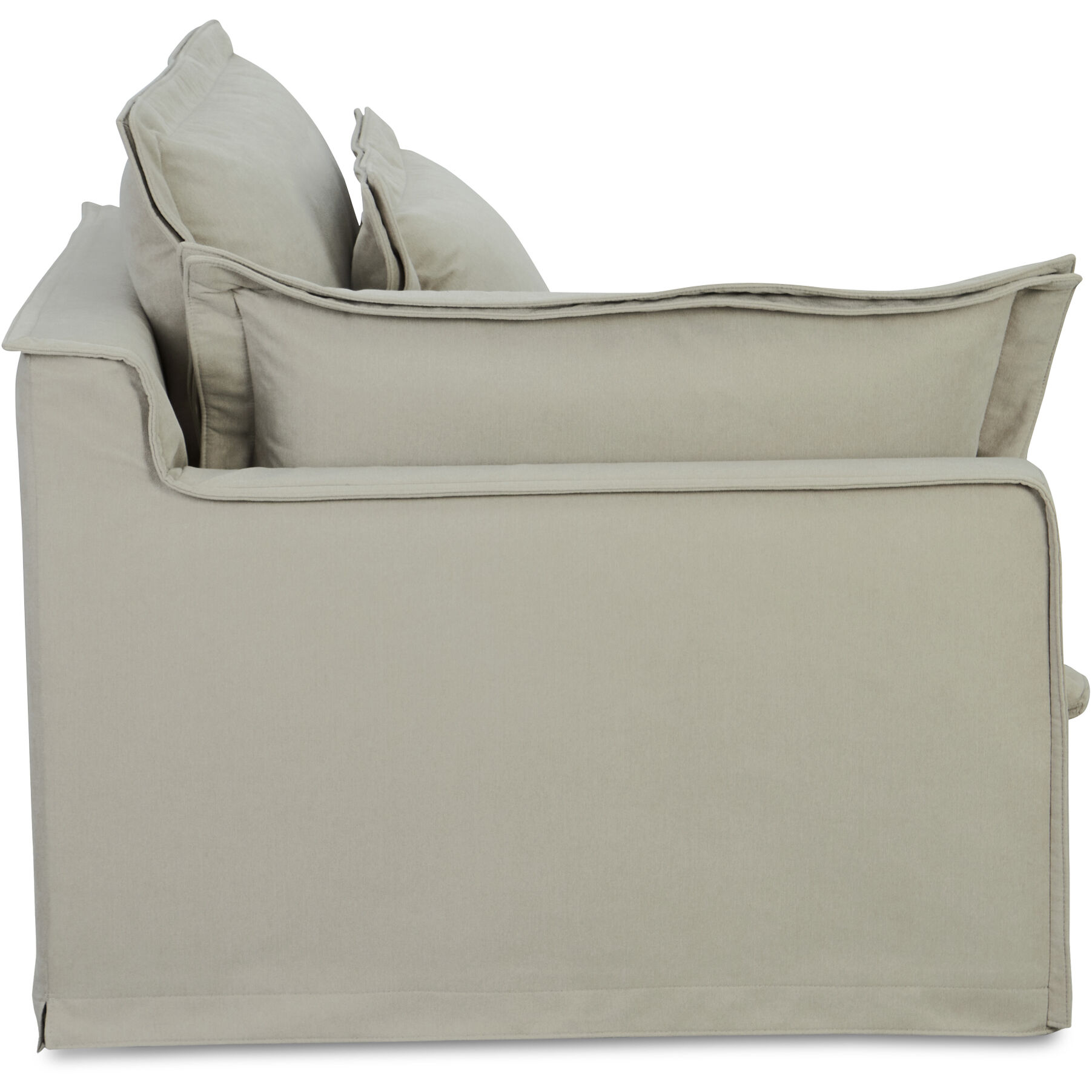 Olivia Beige Occasional Chair, Left