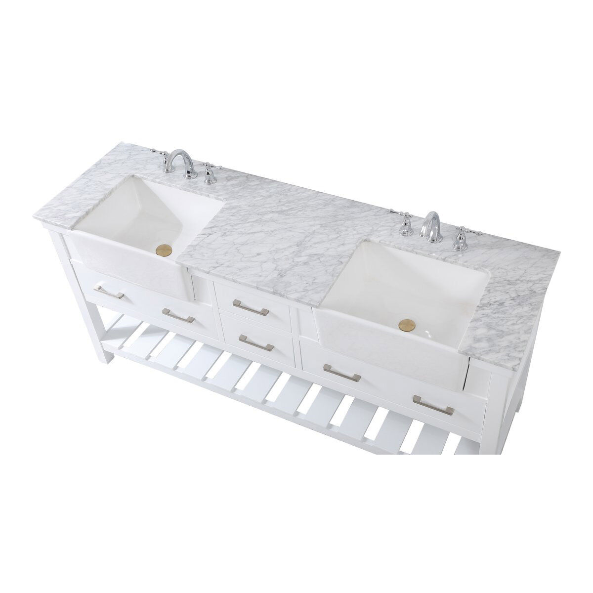 Clement 72 X 22 X 34 inch White Bathroom Vanity Cabinet