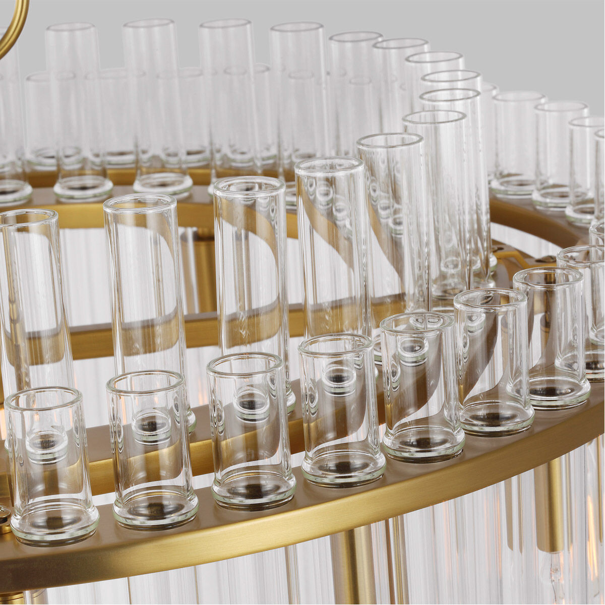 C&M by Chapman & Myers Beckett 12 Light 24 inch Burnished Brass Chandelier Ceiling Light