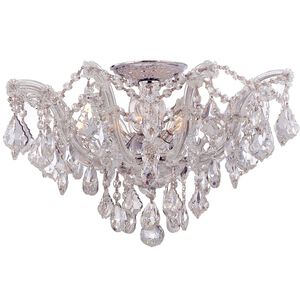 Maria Theresa 5 Light 19 inch Polished Chrome Flush/Semi Flush Ceiling Light in Clear Spectra