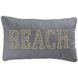 Beach 26 X 5.5 inch Gray with Cream Lumbar Pillow