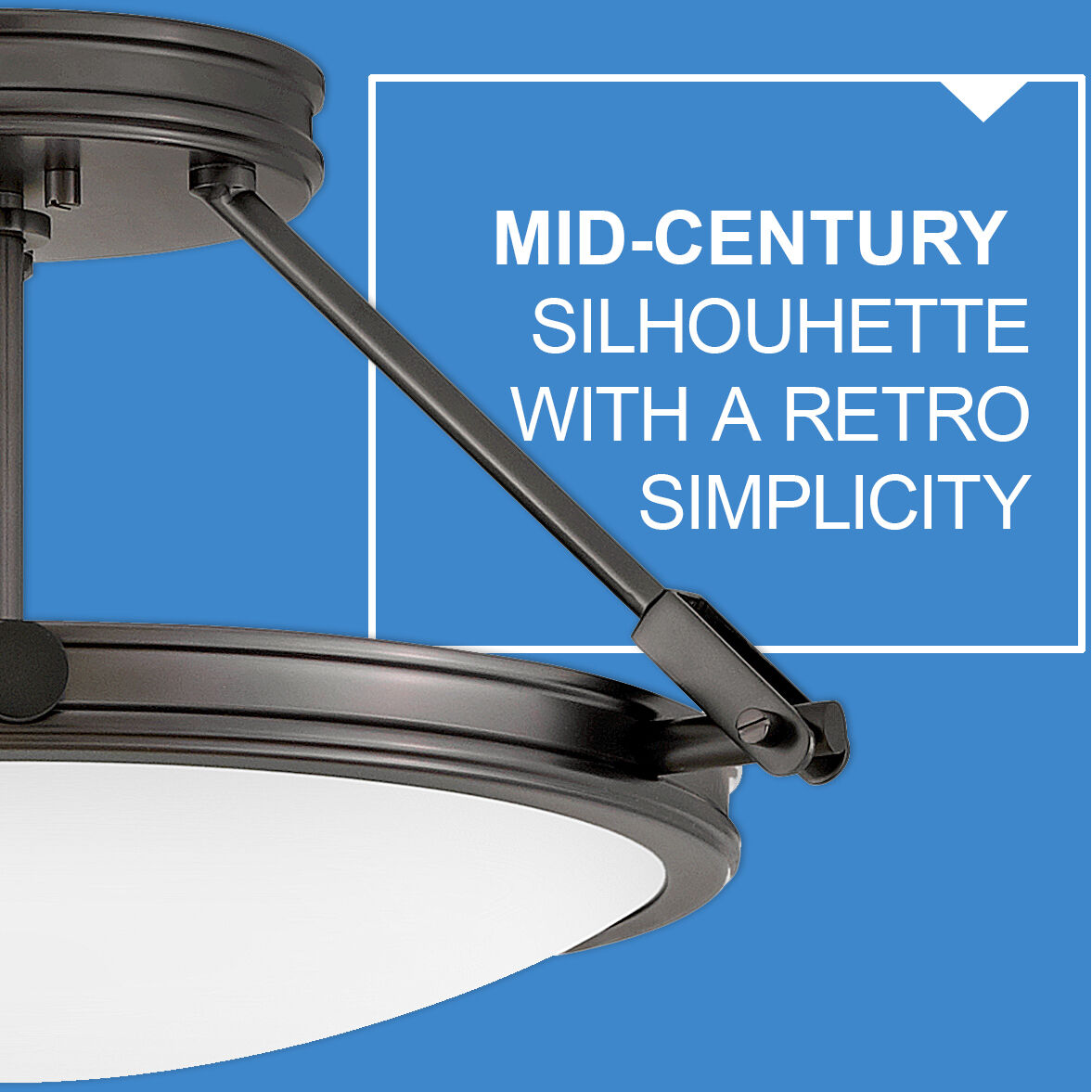 Collier 3 Light 16.5 inch Black Oxide Indoor Semi-Flush Mount Ceiling Light