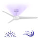 Ultra 54 inch Matte White Downrod Ceiling Fan