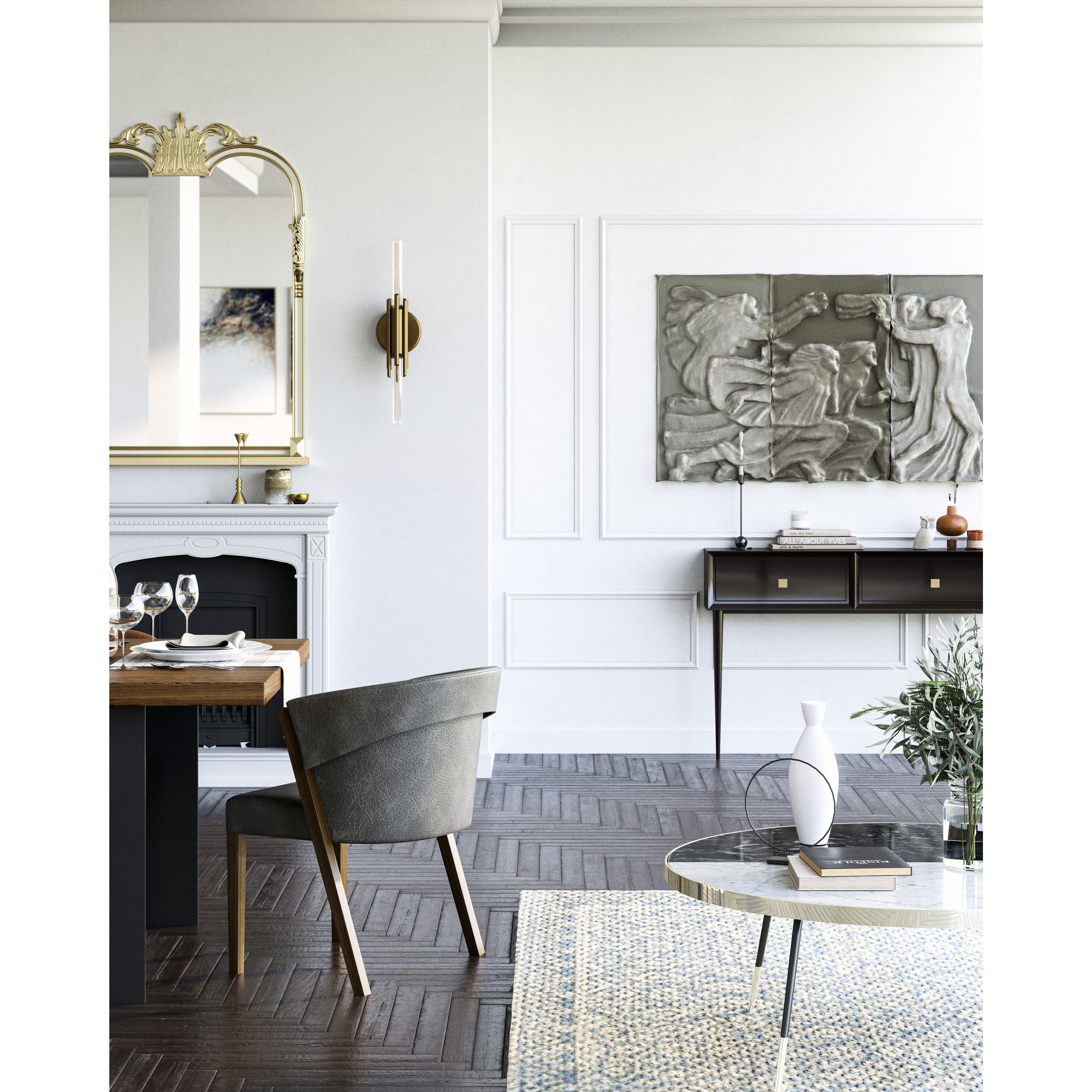 Torres Wall/Vanity Light Wall Light in Vintage Brass